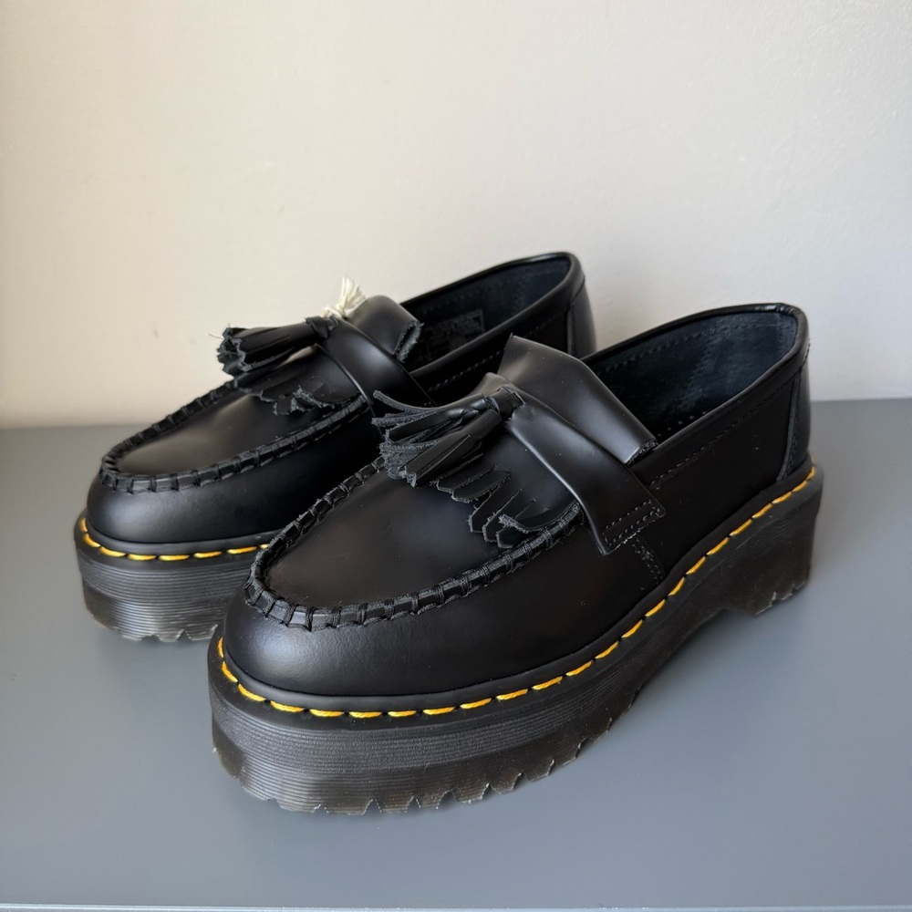 Dr. Martens  Adrian Women’s Leather Platform Tassel Loafers